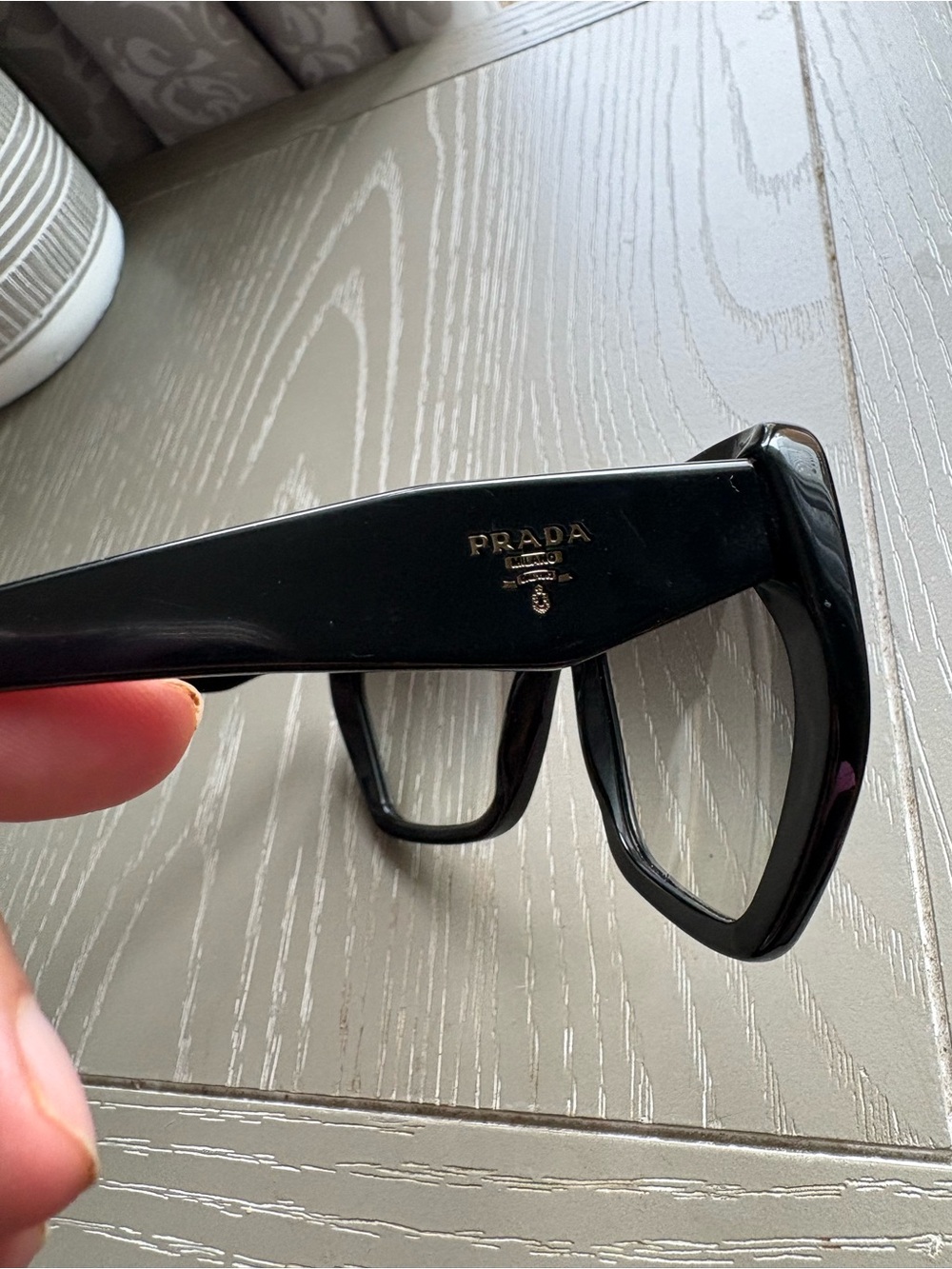 Prada Black Oversized Cat-Eye Sunglasses - Women - Picture 10 of 15